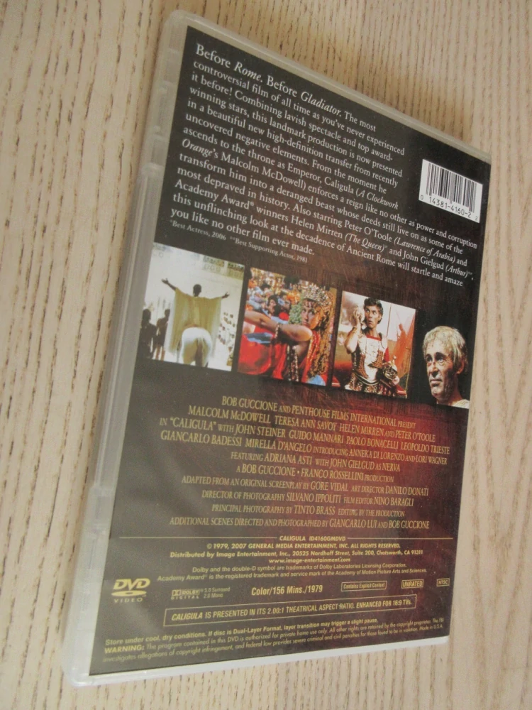 CALIGULA, M. MCDOWELL, H. MIRREN, GB OBAL, ČESKÁ VERZE, 4X DVD FILM