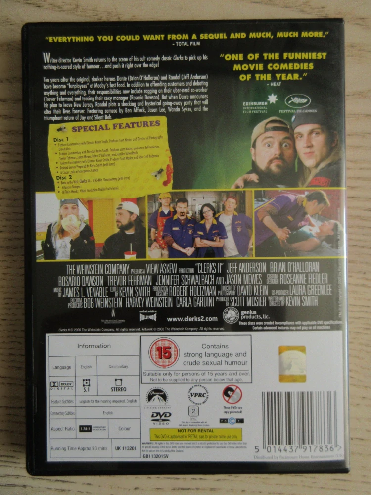 CLERKS 2: MUŽI ZA PULTEM, GB OBAL, ČESKÁ VERZE, 2X DVD FILM