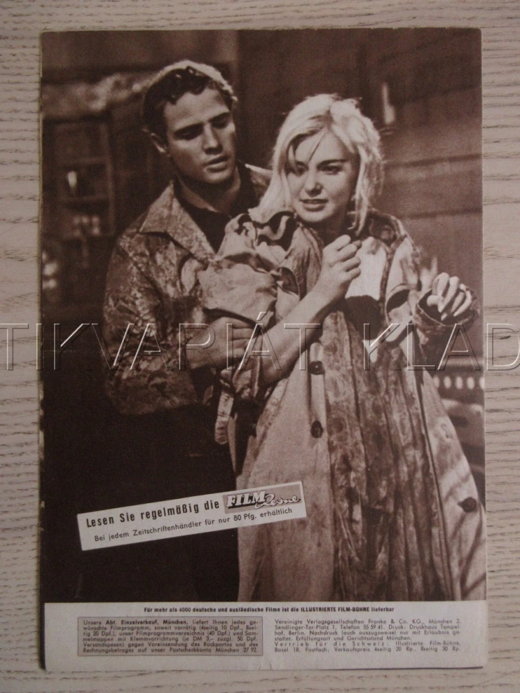 FUGITIVE KIND, SESTUP ORFEŮV, M. BRANDO, BIO PROGRAM ČŠ-2 Č. 61