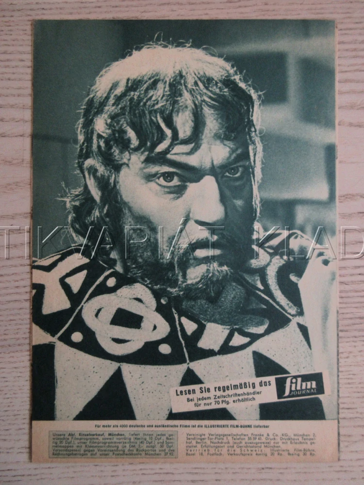 DAVID A GOLIÁŠ, O. WELLES, BIO PROGRAM ČŠ-2 Č. 80