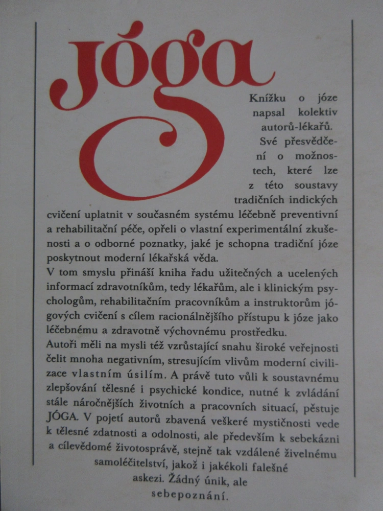 JÓGA OČIMA LÉKAŘŮ, JIŘÍ VOTAVA, **an
