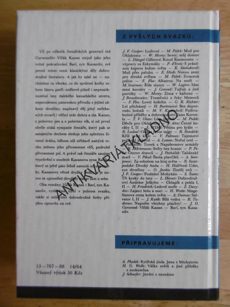 KOD 145 - VLČÁK KAZAN, BARÍ, SYN KAZANŮV, JAMES OLIVER CURWOOD, **an