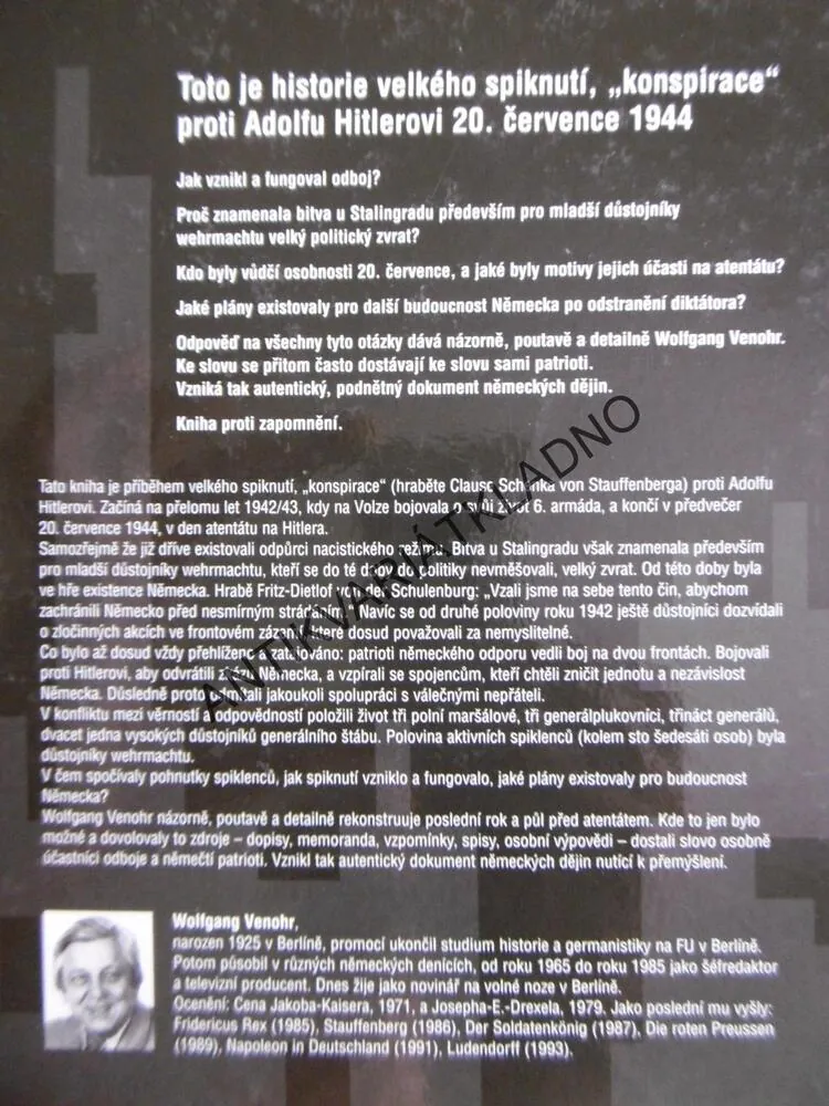 PATRIOTI PROTI HITLEROVI, CESTA K 20.ČERVENCI 1944, VENOHR, **an