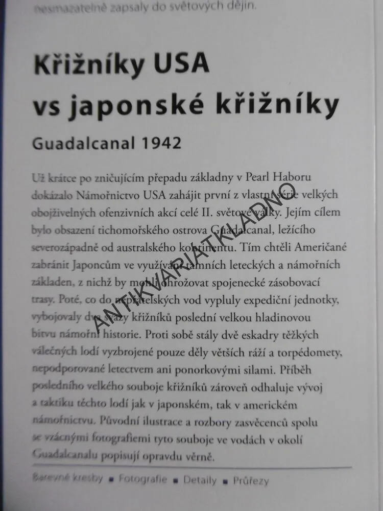 KŘIŽNÍKY USA VS JAPONSKÉ KŘIŽNÍKY, GUADALCANAL 1942, STILLE