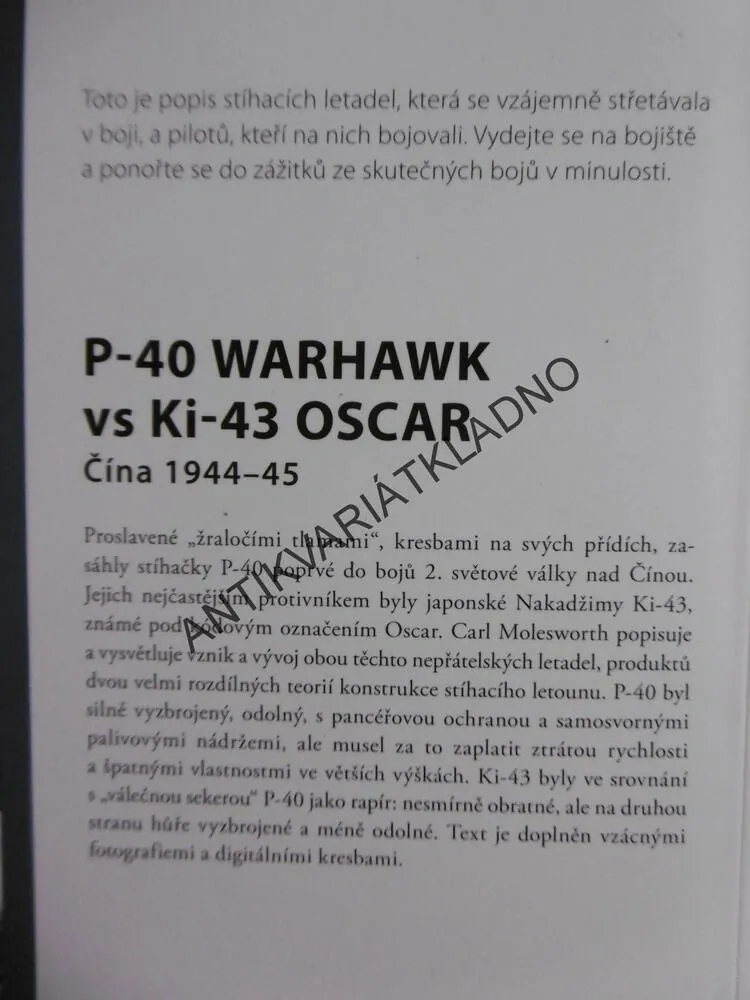 P-40 WARHAWK VS KI-43 OSCAR, MOLESWORTH