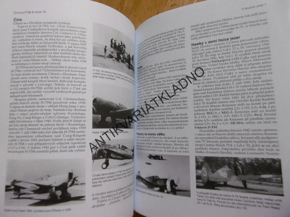 BOJOVÉ LEGENDY, CURTISS P-36,, HAWK 75, CHODIL