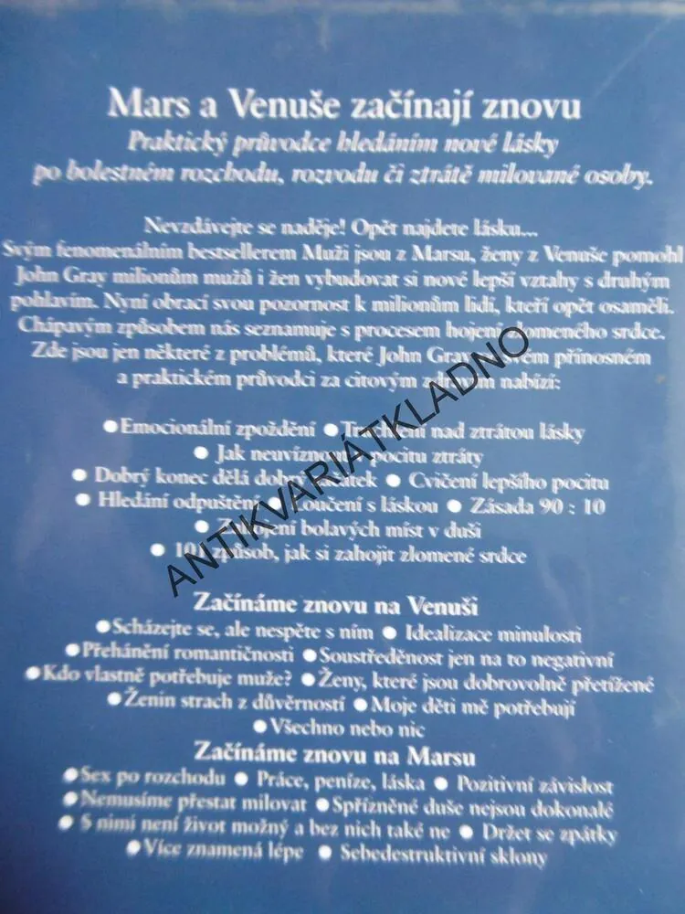 MARS A VENUŠE ZAČÍNAJÍ ZNOVU, JOHN GRAY,