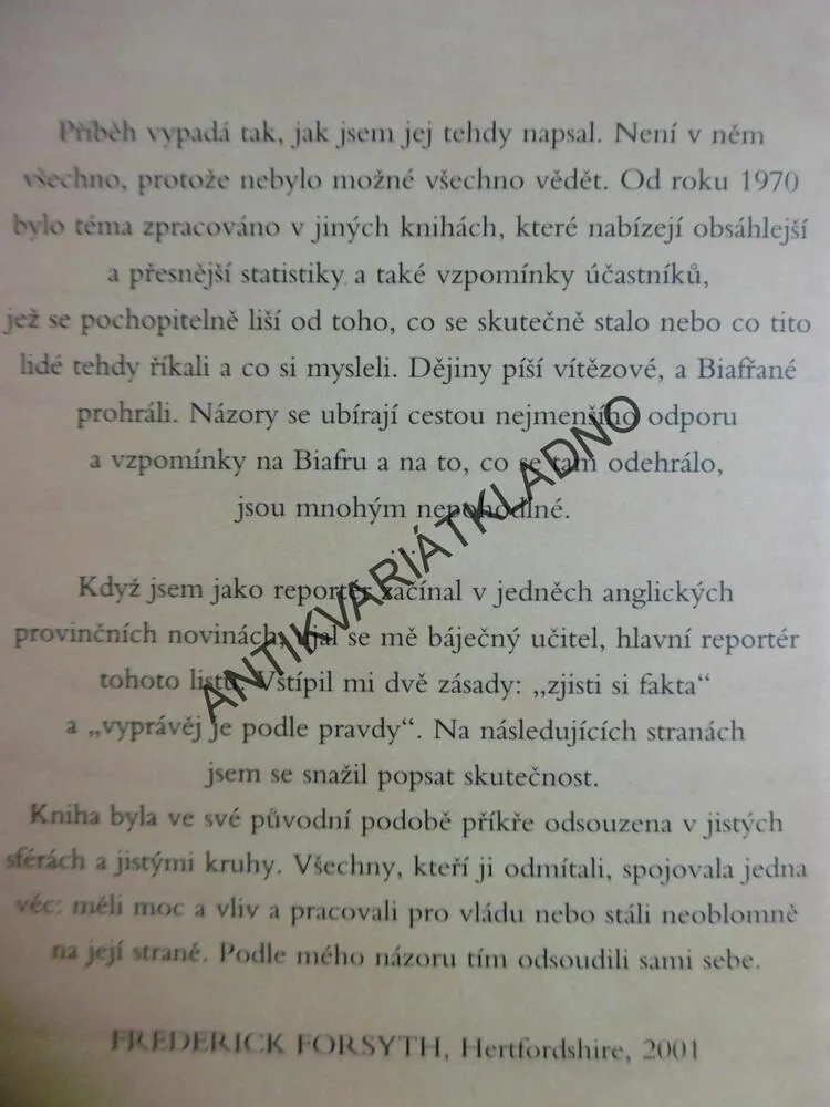 PŘÍBĚH BIAFRY, FREDERICK FORSYTH, **an