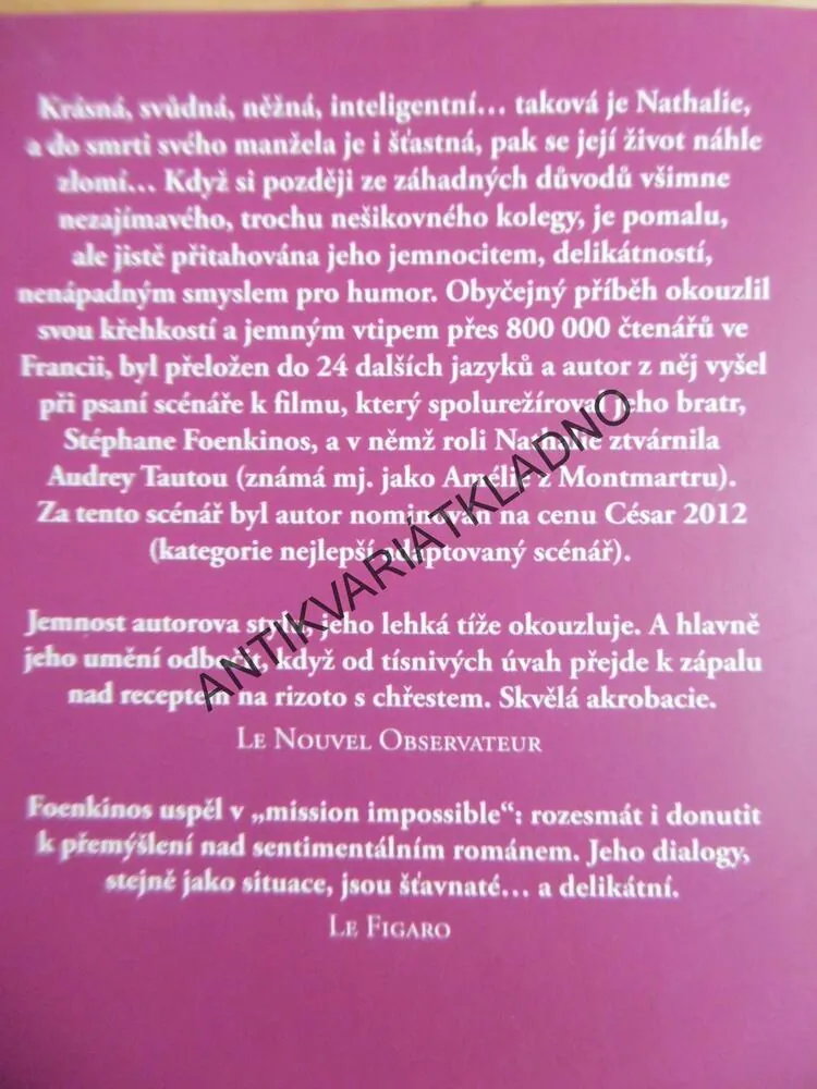 NĚŽNOST, DAVID FOENKINOS, **an