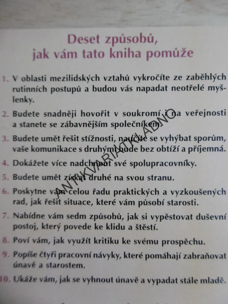 JAK SE RADOVAT ZE ŽIVOTA A Z PRÁCE, DALE CARNEGIE, 