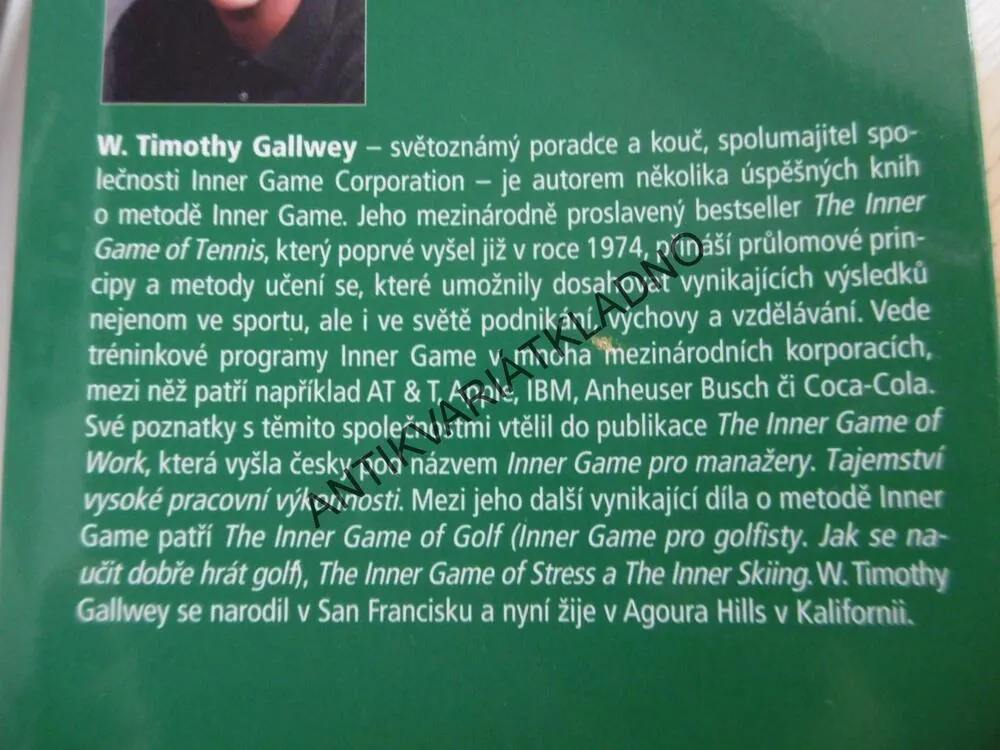 INNER GAME PRO GOLFISTY,GALLWEY, HRA, SPORT, GOLF