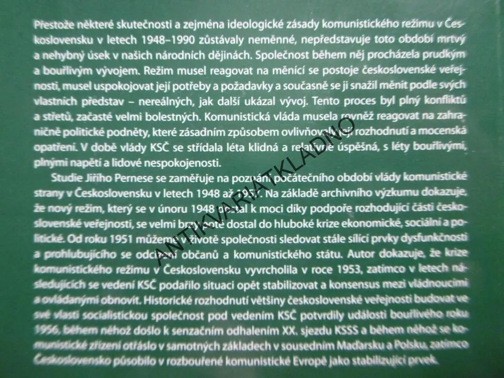 KRIZE KOMUNISTICKÉHO REŽIMU V ČESKOSLOVENSKU V 50.LETECH 20.STOLETÍ, JIŘÍ PERNES