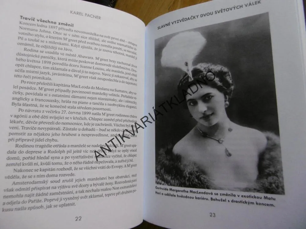 SLAVNÉ VYZVĚDAČKY DVOU SVĚTOVÝCH VÁLEK, KAREL PACNER, MATA HARI,**an