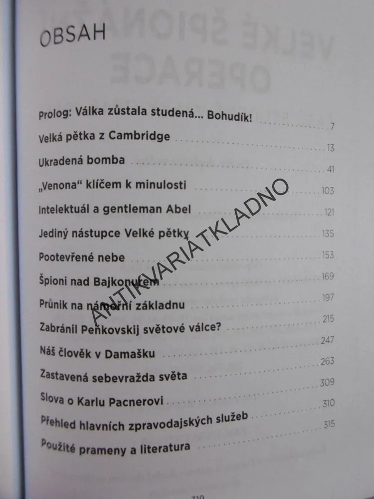 VELKÉ ŠPIONÁŽNÍ OPERACE ČASŮ STUDENÉ VÁLKY 1945-65, KAREL PACNER