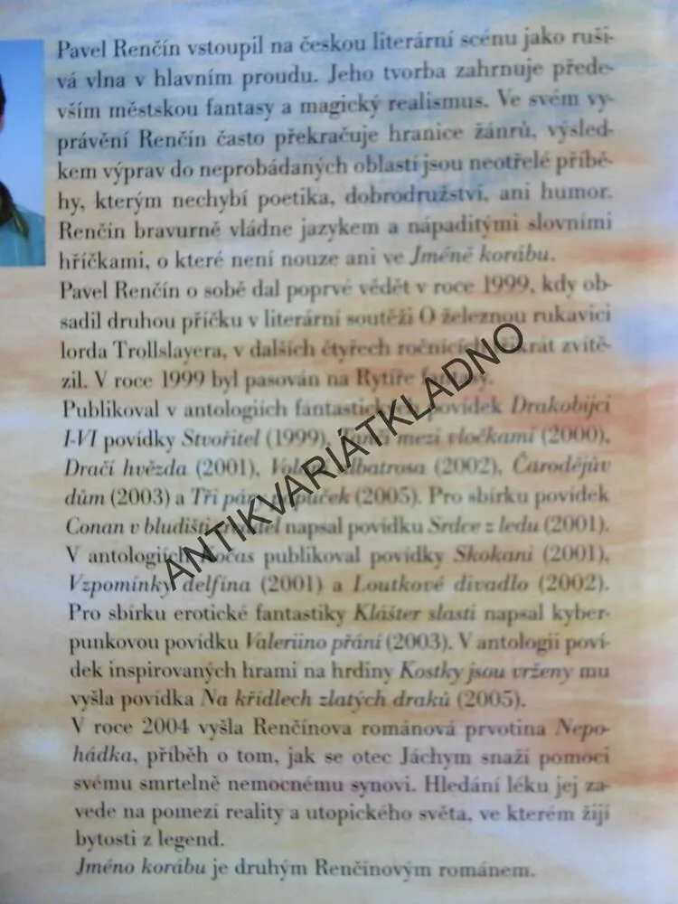JMÉNO KORÁBU, PAVEL RENČÍN, JARMILA MAREŠOVÁ, **an