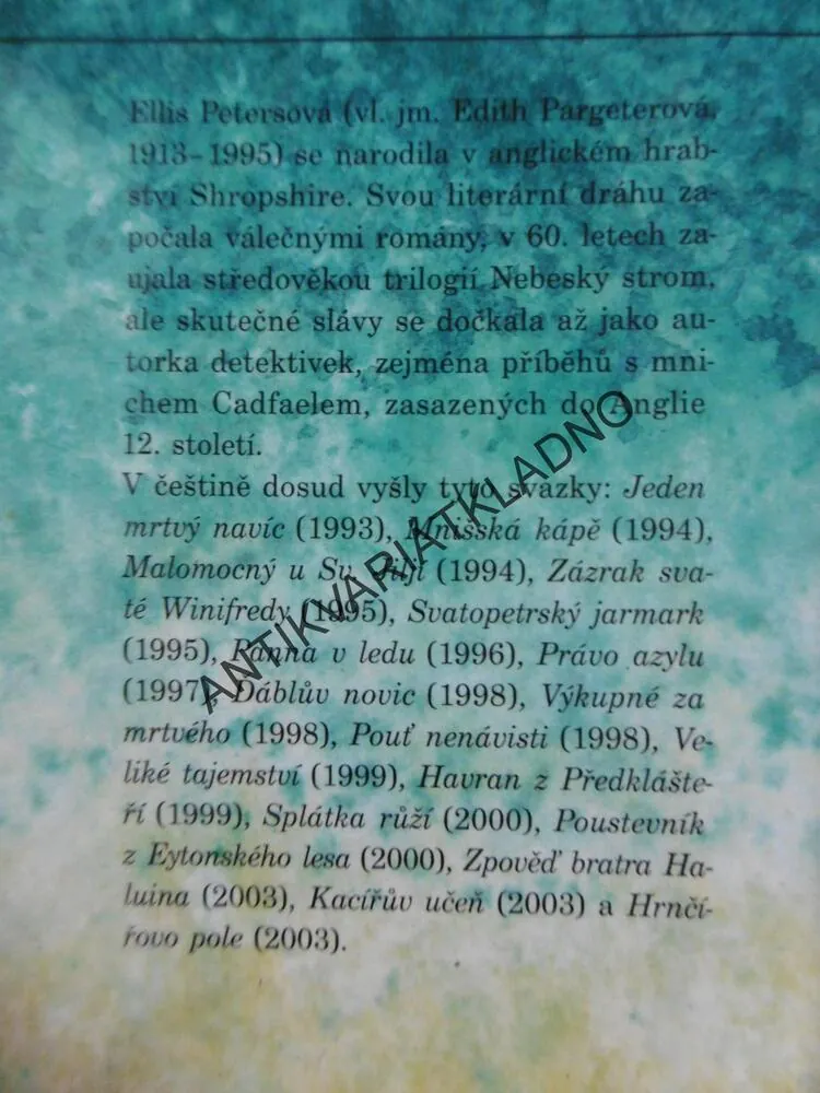PŘÍCHOD DÁNŮ, 18. PŘÍPAD BRATRA CADFAELA, ELLIS PETERSOVÁ, **an