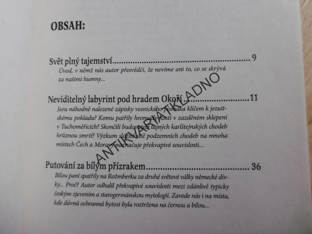 FANTASTICKÉ ZÁHADY, OTOMAR DVOŘÁK, **an