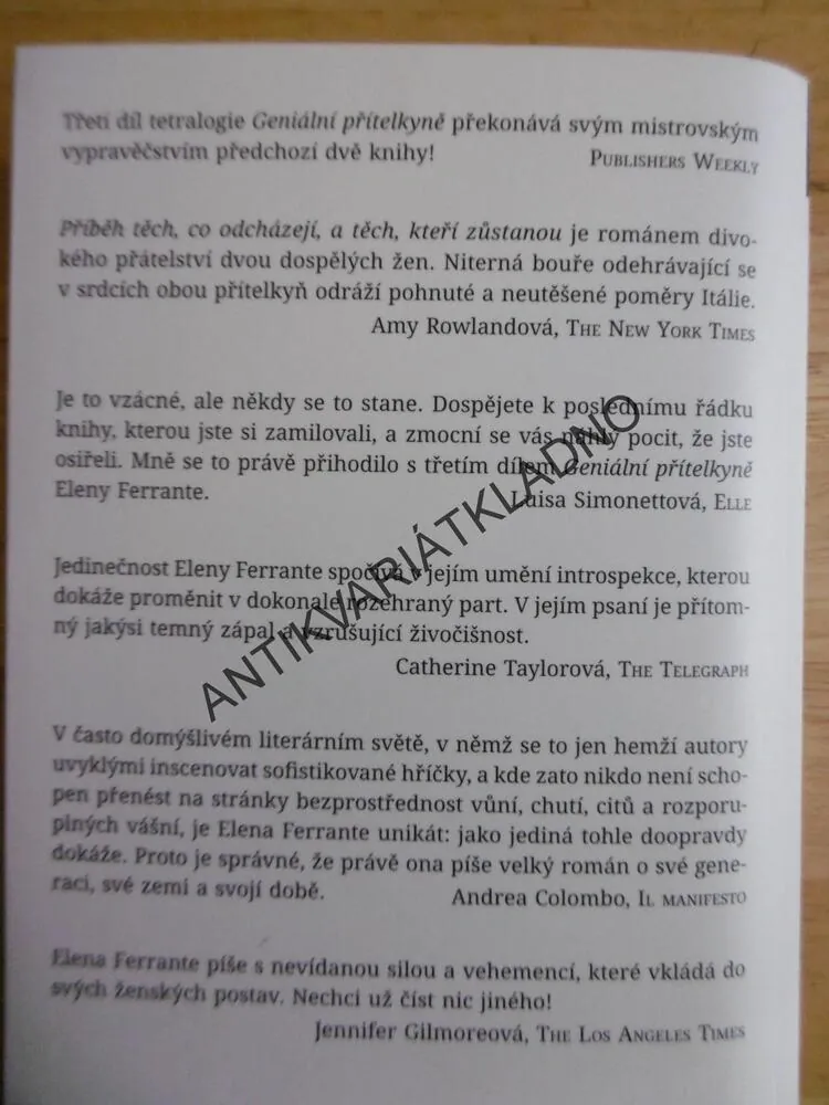 GENIÁLNÍ PŘÍTELKYNĚ, 1-3, ELENA FERRANTE, **an