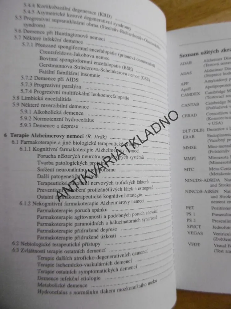 ALZHEIMEROVA NEMOC A DALŠÍ DEMENCE, KOUKOLÍK, JIRÁK