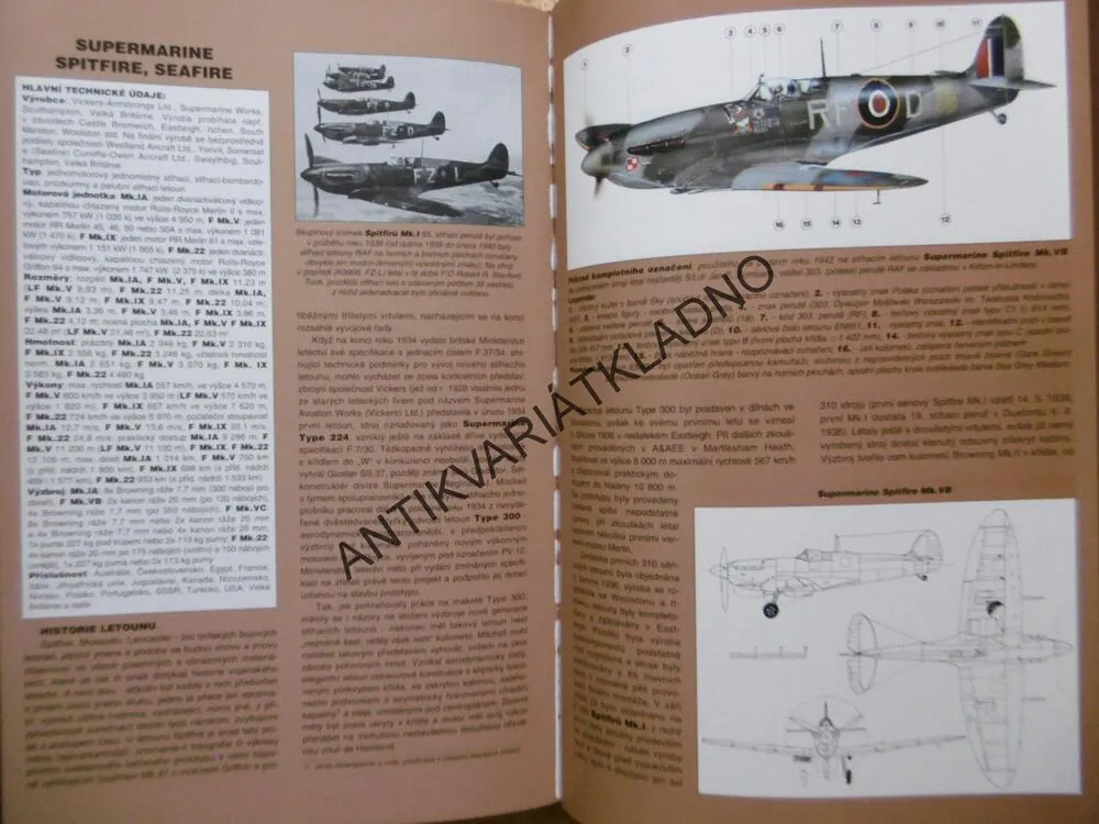 LETADLA 1939-45, 2.DÍL, STÍHACÍ A BOMBARDOVACÍ LETADLA VELKÉ BRITÁNIE