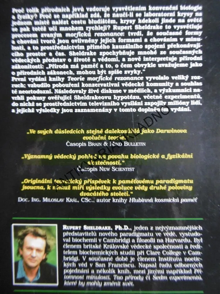TEORIE MORFICKÉ REZONANCE, NOVÁ VĚDA O ŽIVOTĚ, RUPERT SHELDRAKE