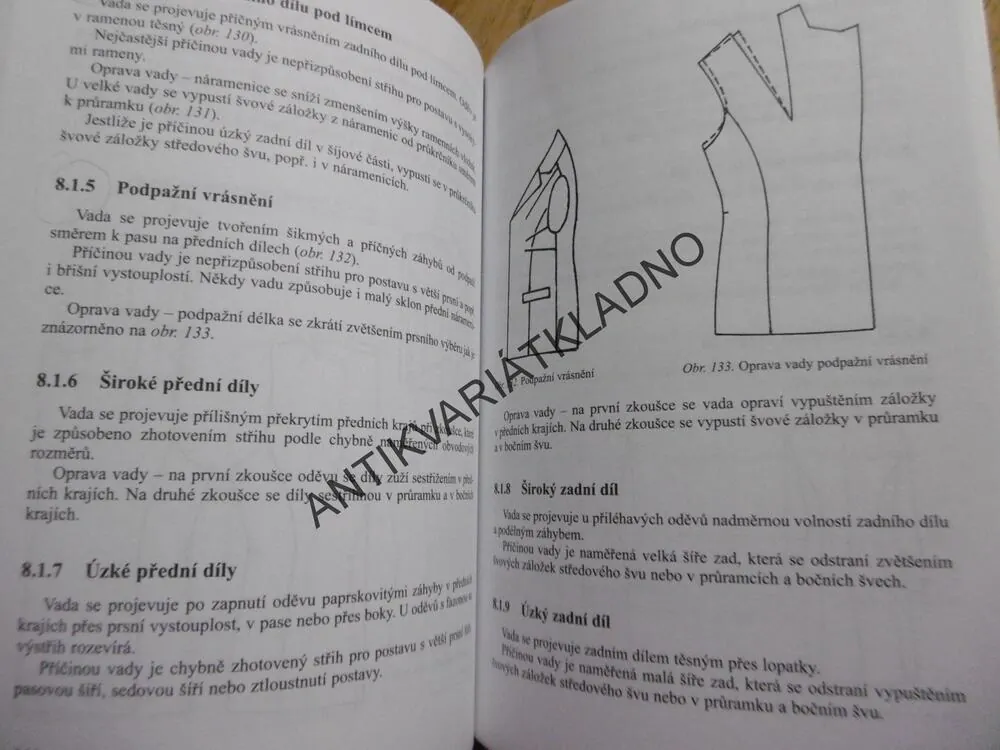 ODĚVNÍ TECHNOLOGIE, 3., VELÍKOVÁ