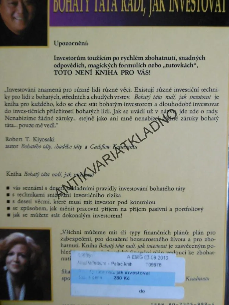 BOHATÝ TÁTA RADÍ JAK INVESTOVAT, KIYOSAKI, **an