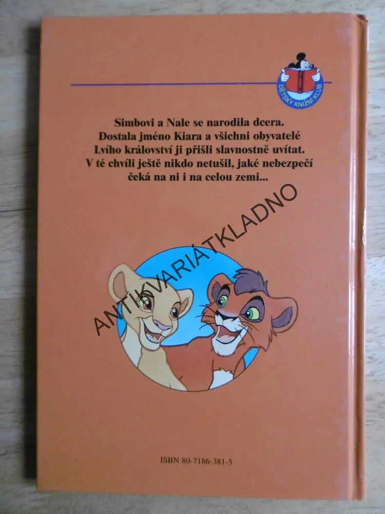 LVÍ KRÁL II, SIMBŮV PŘÍBĚH, WALT DISNEY, **an
