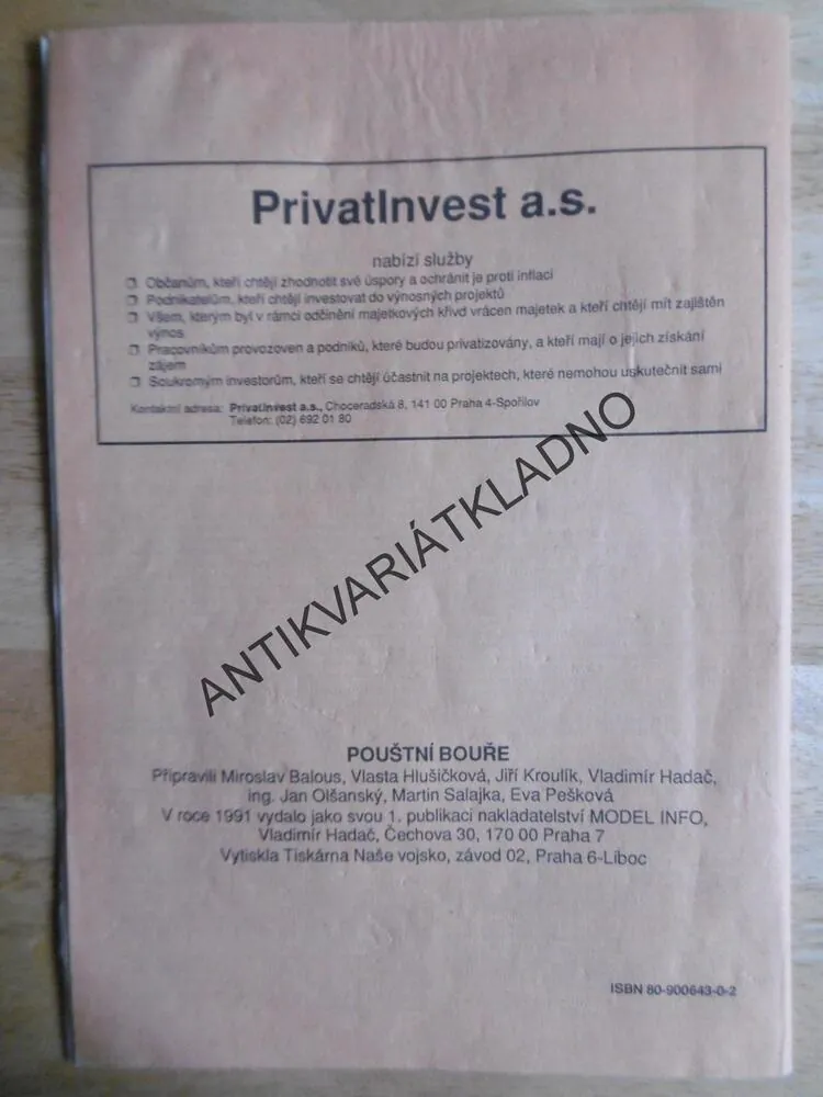 JAK ZAČALA POUŠTNÍ BOUŘE, 1990