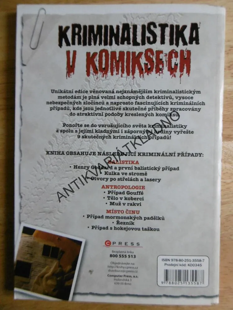 KRIMINALISTIKA V KOMIKSECH, 9 PŘÍPADŮ, KOMIKS, **an