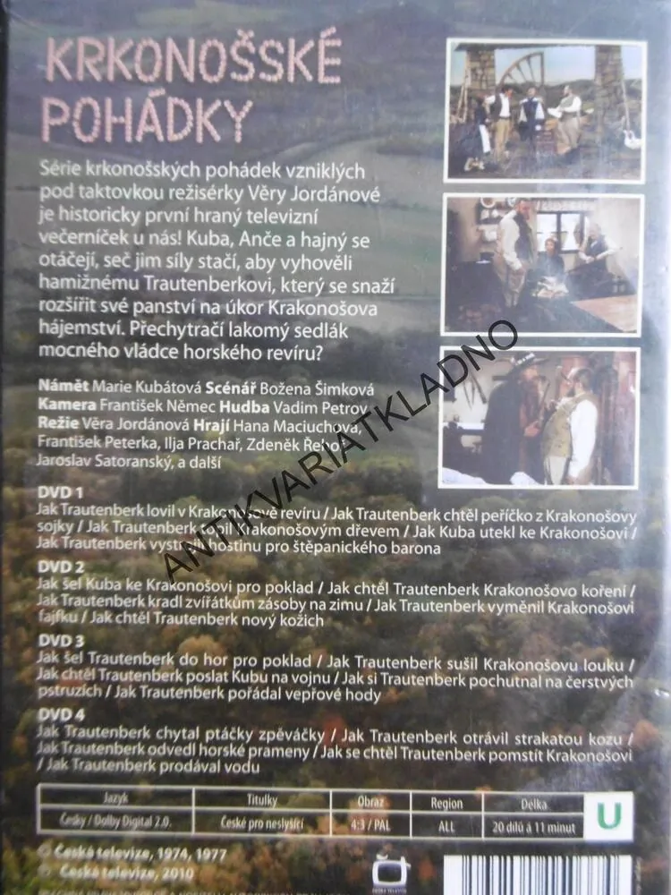 KRKONOŠSKÉ POHÁDKY, 4 DVD FILM