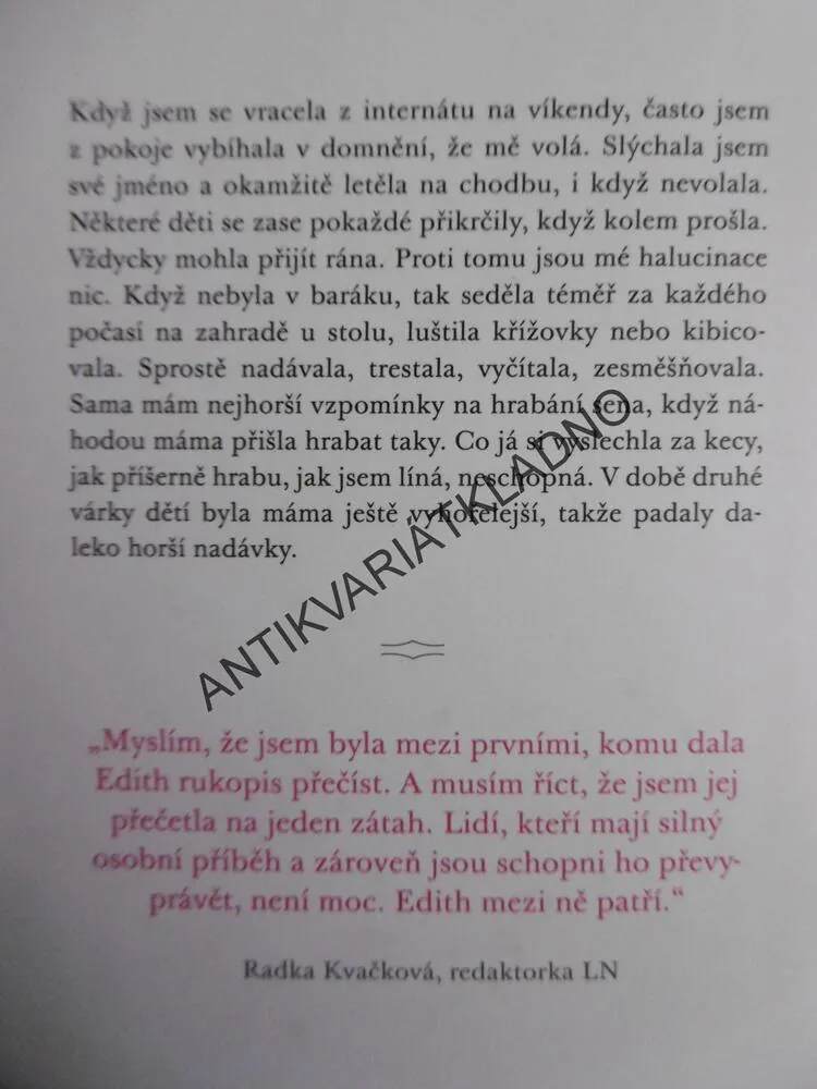 CESTA K MÝM MATKÁM, EDITH HOLÁ, **an