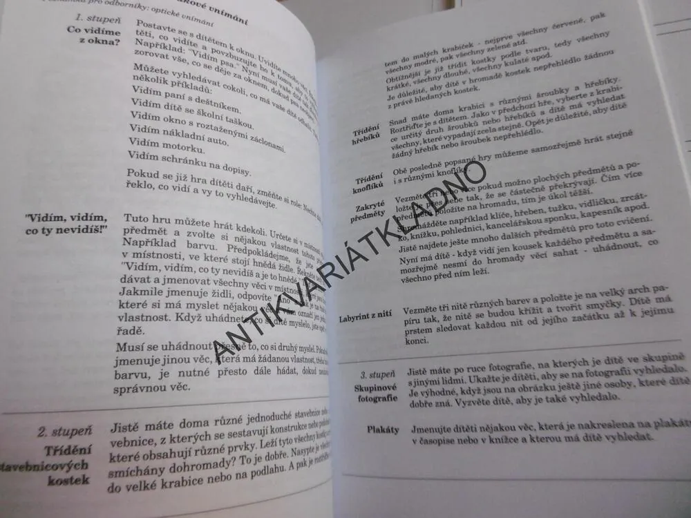 PŘEDCHÁZÍME PORUCHÁM UČENÍ, SOUBOR CVIČENÍ PRO DĚTI V PŘEDŠKOLNÍM ROCE A V PRVNÍ TŘÍDĚ, SINDELAROVÁ