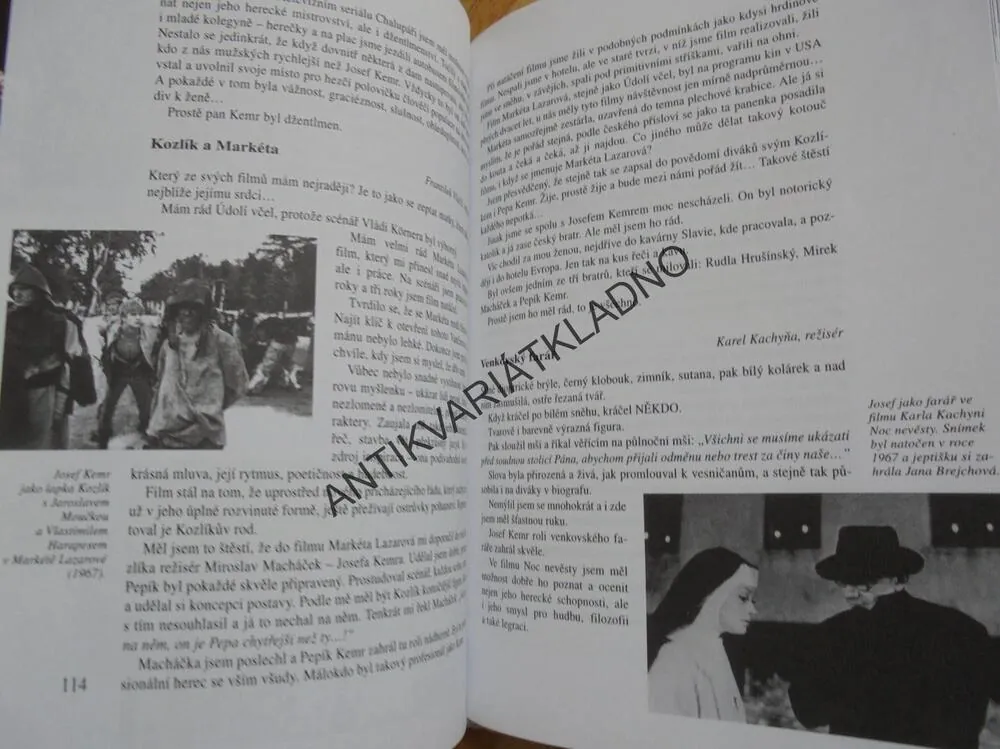 JOSEF KEMR, O SOBĚ, FILM HEREC, **an
