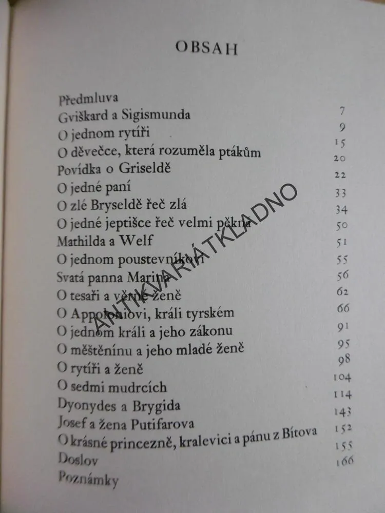 ZAHRADA LÁSKY, STAROČESKÝ DEKAMERON, 1948,