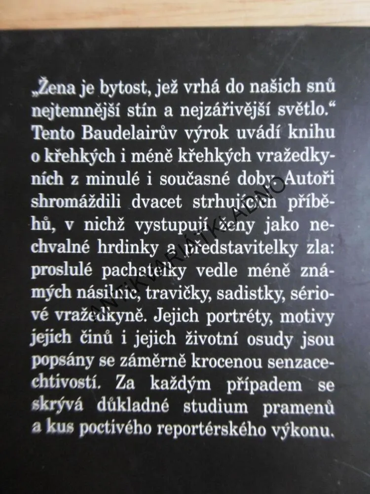 NĚŽNÁ RUKA SMRTI, KDYŽ ŽENY VRAŽDÍ, HIESS, LUNZER, **an