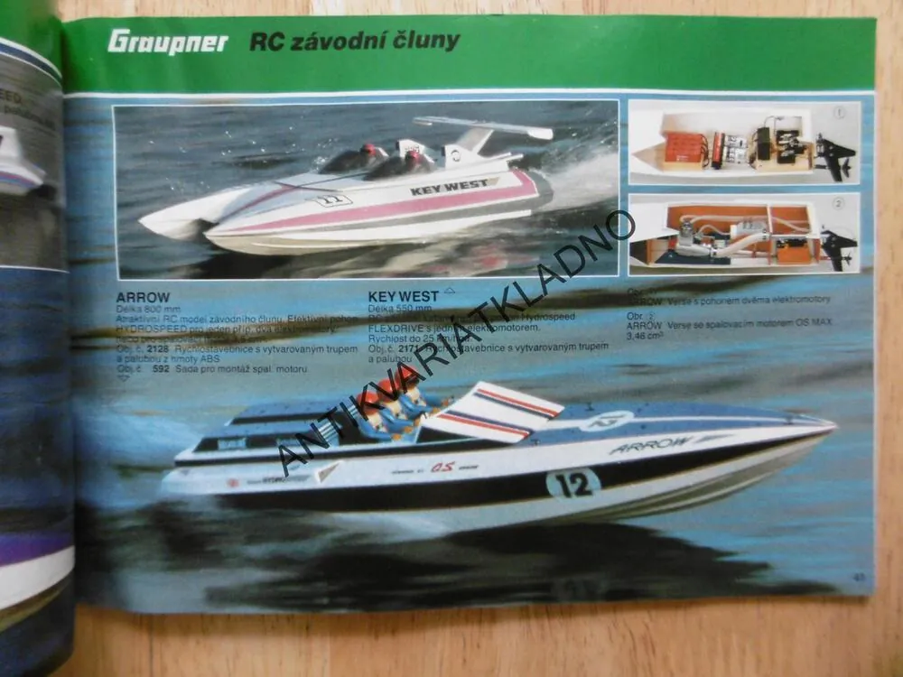 MODELÁŘSTVÍ, LETECKÉ, LODNÍ, AUTO, RÁDIOVÉ, MOTORY, MINI -K 92 CS, GRAUPNER, KATALOG