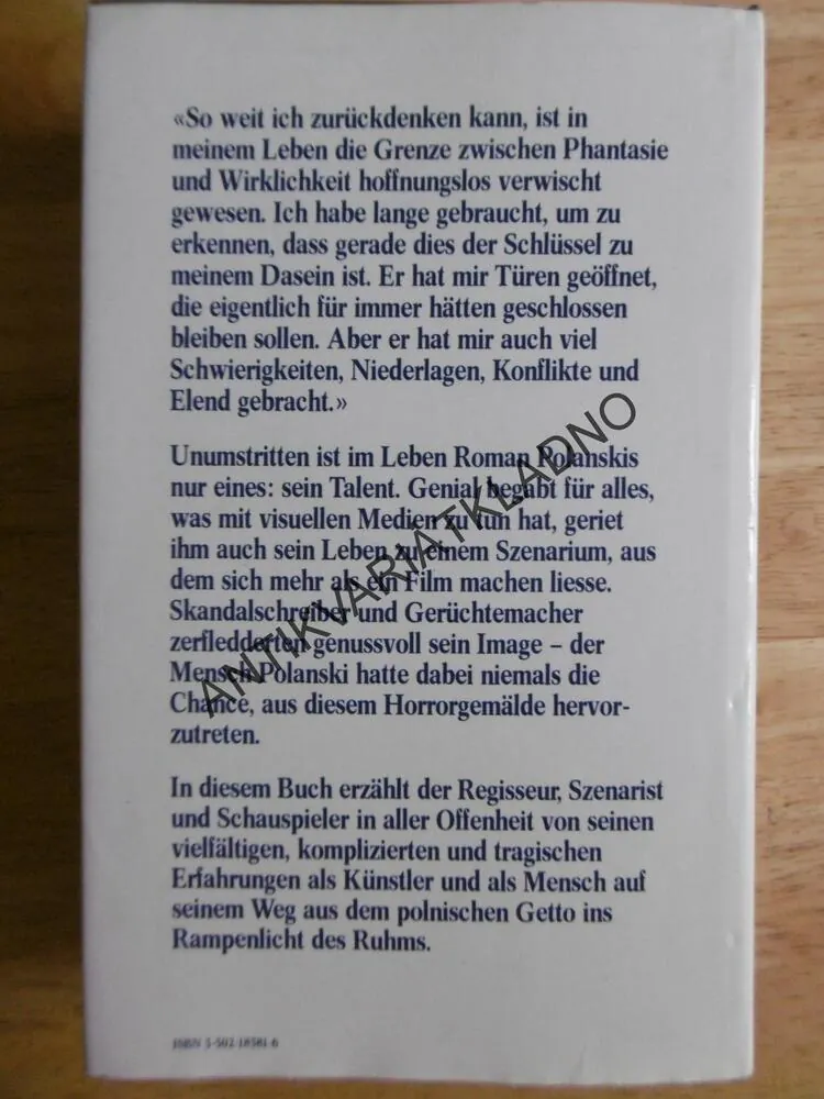 ROMAN POLANSKI VON ROMAN POLANSKI, NĚMECKY, REŽISÉR