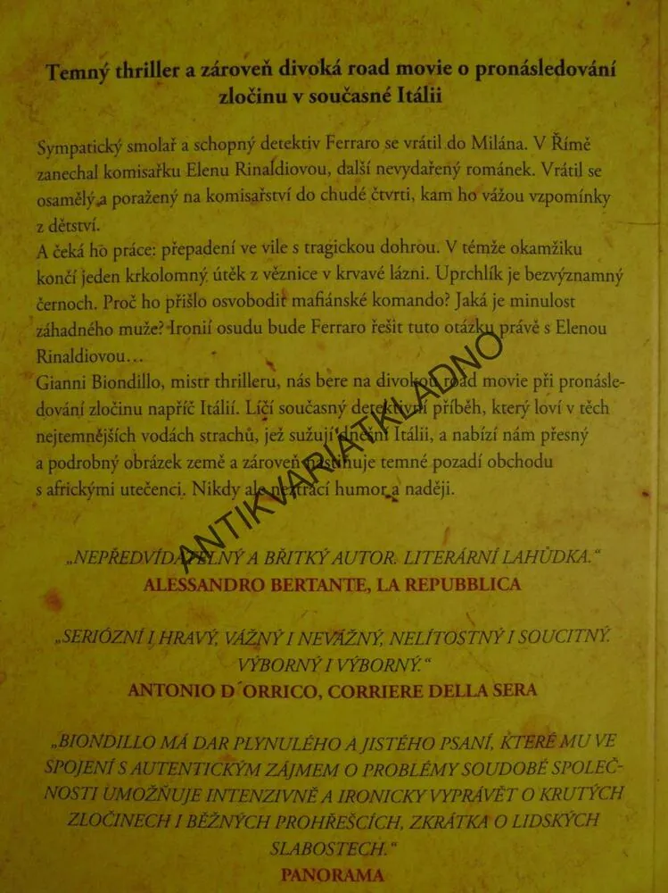 ZABIJÁKOVA VÝBAVA, GIANNI BIONDILLO,  **an