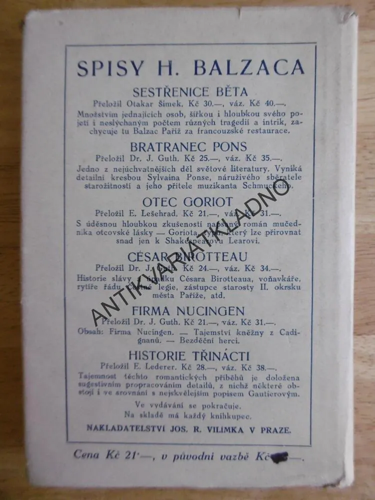 FIRMA NUCINGEN, HONORE DE BALZAC, 1926, **an