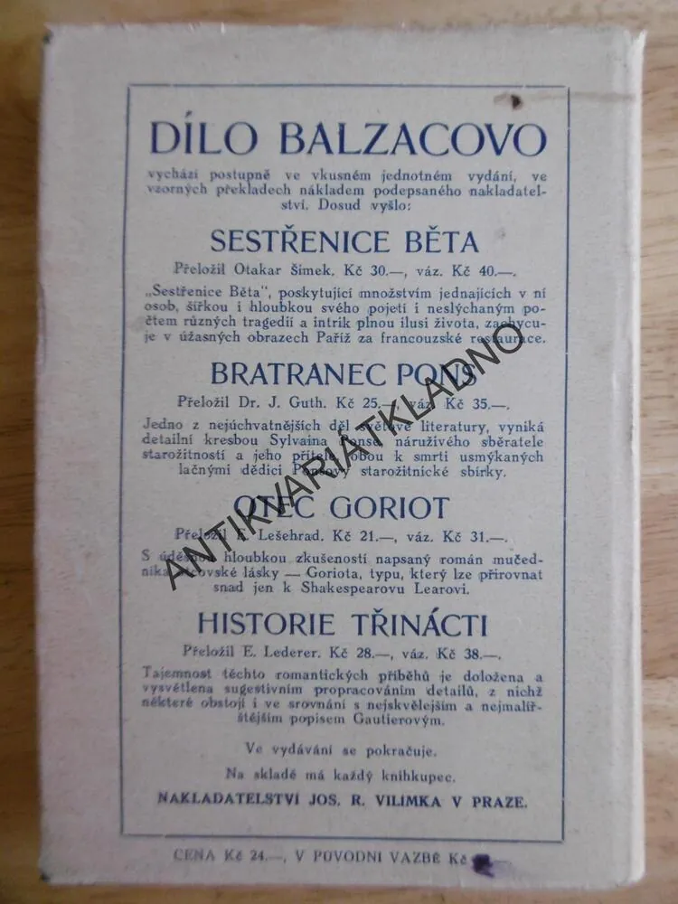 CÉSAR BIROTTEAU, HONORE DE BALZAC, 1925