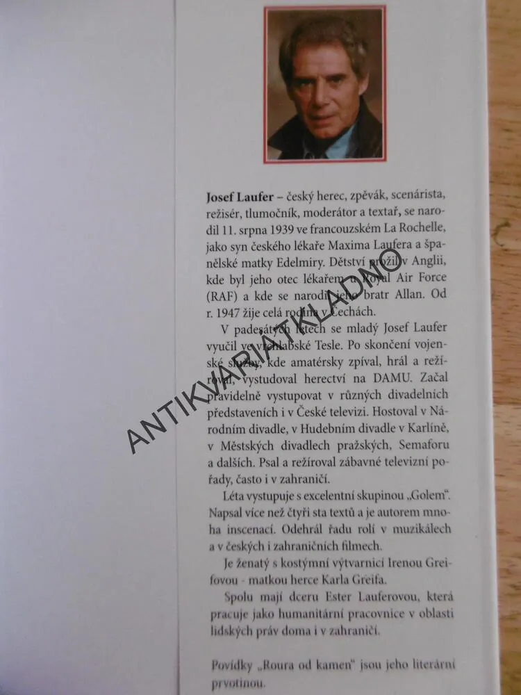 ROURA OD KAMEN A JINÉ POVÍDKY, JOSEF LAUFER - AUTOGRAM, VÍT HADERKA