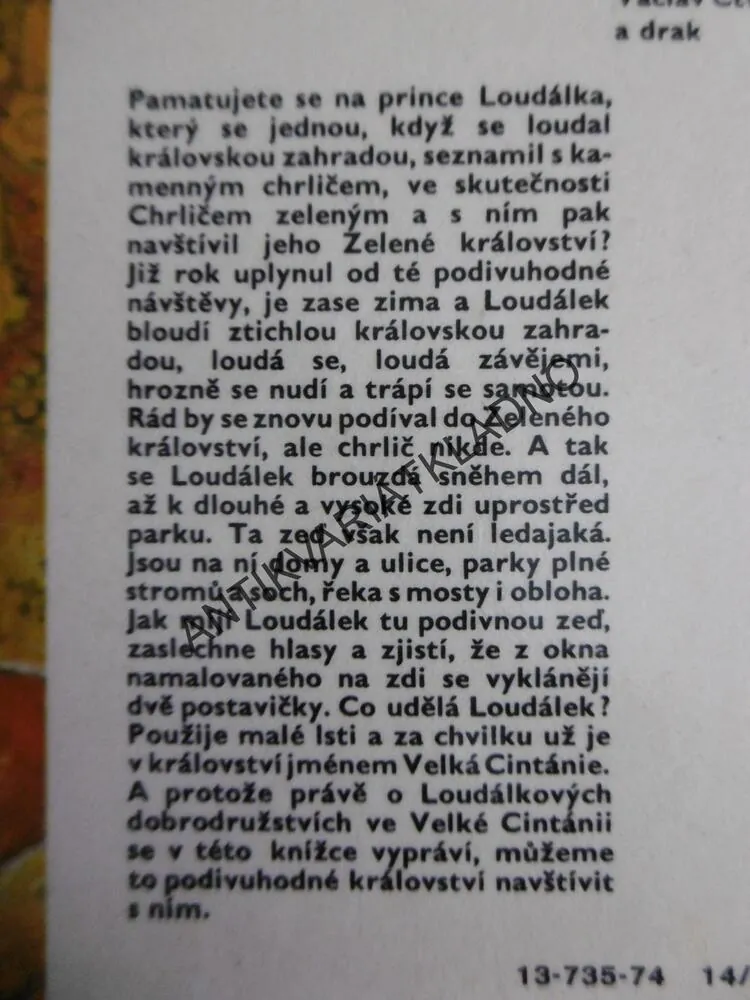 PRINC VE VELKÉ CINTÁNII, JOSEF HANZLÍK, JITKA VRBOVÁ, 1974, **an