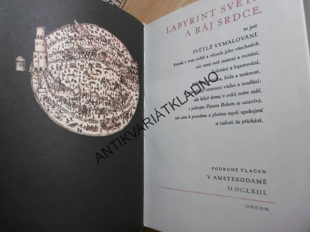 LABYRINT SVĚTA A RÁJ SRDCE, JAN ÁMOS KOMENSKÝ, **an