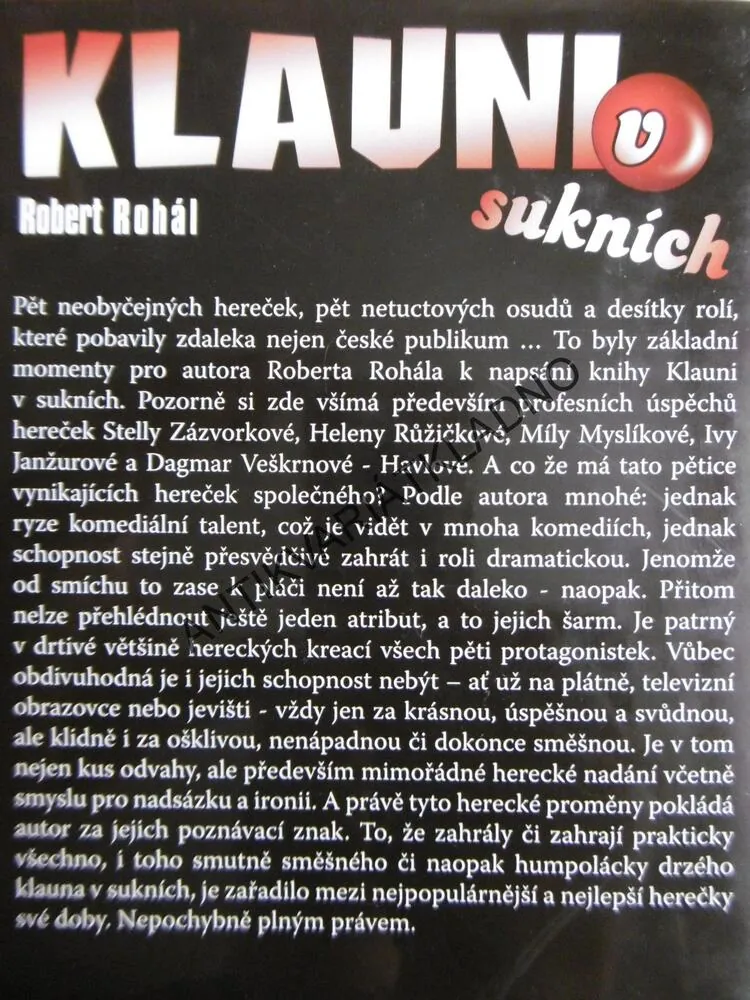 KLAUNI V SUKNÍCH, ROBERT ROHÁL, **an