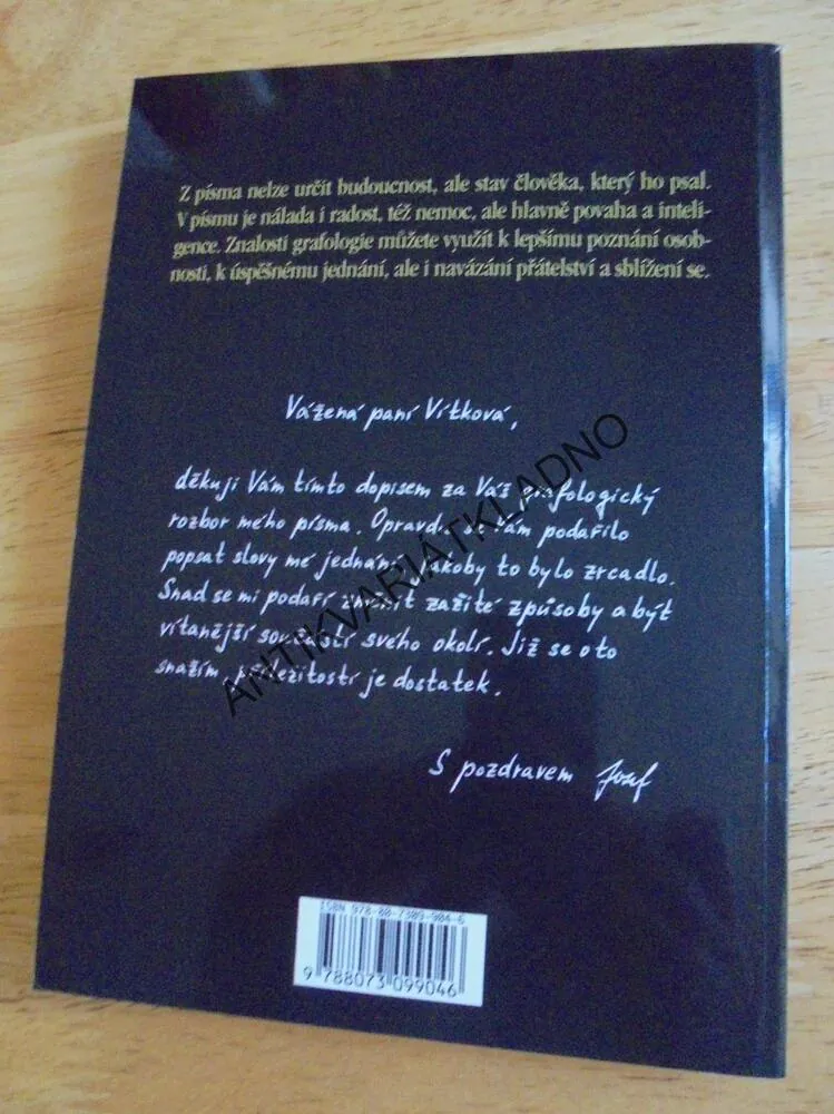 GRAFOLOGIE, ČTENÍ Z PÍSMA, JANA VÍTKOVÁ, **an