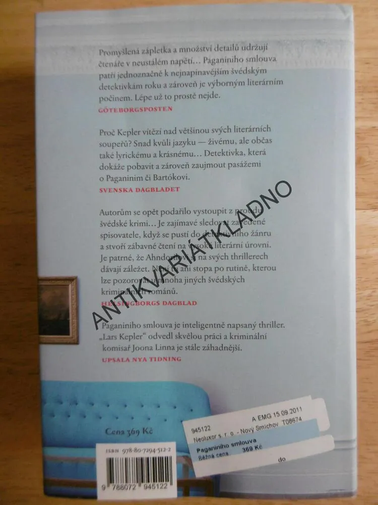 PAGANINIHO SMLOUVA, LARS KEPLER,**an