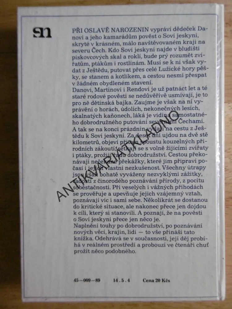 SOVÍ JESKYNĚ, MILOŠ ZAPLETAL, MARKO ČERMÁK, 1989, **an