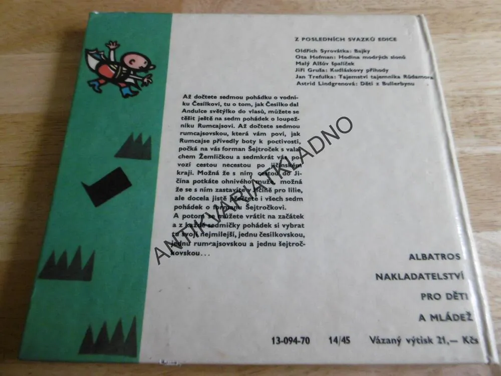 O ČESÍLKOVI, ŠEJTROČKOVI A JEDNOM ZNÁMÉM LOUPEŽNÍKOVI, VÁCLAV ČTVRTEK,RADEK PILAŘ, 1970, **an