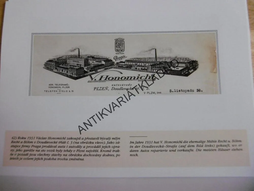 VEDUTY PLZEŇSKÝCH PODNIKŮ ZE STARÝCH FIREMNÍCH PAPÍRŮ 1878-1940, 